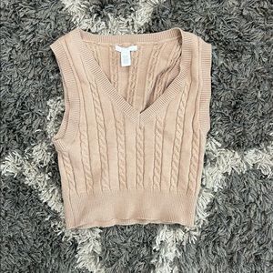 Light brown sweater vest